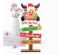 Cartelli per la tavolo di Natale, Cartelli per la tavolo di Natale in legno, Centrotavola Topper da tavolo in legno per Festa di Natale - Cartel da tavolo Natale Cartelli da tavolo di tavolo