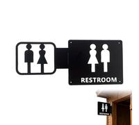 Cartello Per Bagno - Ferro 13.78x3.94x0.28 Pollici | Design Antiossidante, Segnaletica Moderna Parete, WC Per Ufficio, Ristorante, Hotel, Commerciale E Attività