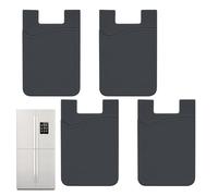 Cartera adhesiva para teléfono, bolsillo adhesivo para tarjetas, paquete de 4 calcomanías traseras, agarre seguro para teléfonos inteligentes, tarjetas de crédito, tarjetas de crédito, dinero en