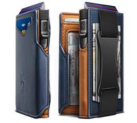 Cartera Airtag Regalo para Hombre, Cartera Delgada para Bolsillo Frontal Masculina con Clip para Dinero Estándar o Apple Airtag 9,7cm×7,1cm×2,3cm, Minimalista