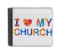 Cartera Amo mi Iglesia | Cartera Cristiana de Piel sintética para Hombre y Mujer | Regalo Inspirador para creyentes