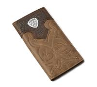 Cartera Ariat con escudo y puntada de bota Rodeo, tama?o mediano, marr?n desgastado, talla ?nica