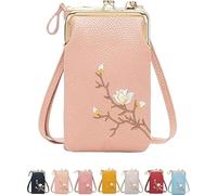 Cartera Bandolera Para Mujer, Cartera De Mano Tipo Sobre, Cartera Para TeléFono, Ideal Para Mujer, Bandolera PequeñA, Accesorio PráCtico, Funda Para TeléFono MóVil.,Light Pink