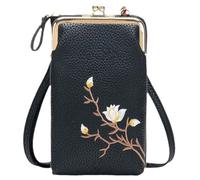 Cartera Bandolera para Mujer con Soporte para Teléfono Móvil, Bolso De Mano Forever Savour Mini para Colgar Al Hombro(Negro)
