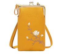 Cartera Bandolera para Mujer con Soporte para Teléfono Móvil, Bolso De Mano Forever Savour Mini para Colgar Al Hombro(Yellow)