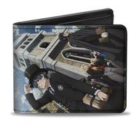 Cartera Black Butler, plegable, Black Butler Ciel y Sebastian Weston College House Heads, cuero vegano