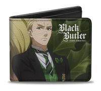 Cartera Black Butler, plegable, color negro Butler Herman Greenhill Holly Face and Pose Greens, cuero vegano