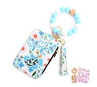 Cartera bohemia con cuentas para mujer con patrón de flores, cartera con cuentas para mujer, tarjeteros, pulsera, llavero, diseño listo para regalo, d, 1, Retro