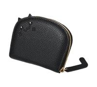Cartera bolsas de mojado - intercambio de monedas de cuero PU con cremallera, cartera para mujeres y niñas | Bolsa de soporte para tarjeta portátil, funda para tarjeta de crédito de cart, Negro