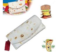 Cartera Burrito con bolsas Aluminio | Monedero burrito cuero | Divertida Cartera Tortilla Gran Capacidad con Compartimento | Carteras portátiles organizador dinero taco novedad para los viajes