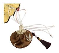 Cartera China con Cadena de Seda, Bolsas con cordón de Brocado de Seda, Paquete de 4 Colgantes Multicolores for Almacenamiento de Joyas, Espejo de Coche(Bruin)