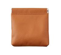 Cartera compacta de piel sintética para hombre, monedero, tarjetero, bolsillo para cambio, monederos de fácil acceso para mujeres y hombres, Brown, As shown in the figure