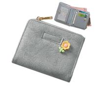 Cartera compacta para mujer | Funda tipo cartera para múltiples tarjetas, billetera de bolsillo, tarjetero de gran capacidad con ventana de identificación para tarjetas de identificación, dinero en
