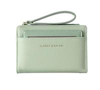 Cartera con cordón, monedero ligero de crédito con cordón, 4,92 x 3,54 x 0,98 pulgadas Stylish Compact Multi Functional Coin Purse, gran capacidad para notas importantes y efectivo, verde, Se référer