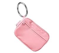 Cartera con cremallera, monedero | Cartera de muñeca para mujer, tarjetero con cremallera con ventana identificativa, cartera llavero cartera, monedero estuche p, Rosa, riferimento alla