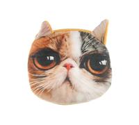 Cartera con cremallera para hombre y mujer, diseño de gato, gatito, gatito, para amantes de los animales, regalo de Navidad, cumpleaños, cara realista, monedero, monedero, monedero, Calico persa,