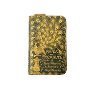 Cartera con cremallera Pride and Prejudice para amantes de los libros, cartera de regalo, regalo para ella, Jane Austen, regalo para el día de San Valentín ASVP Shop, Green, Compacto