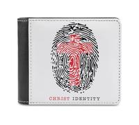 Cartera con diseño de Identidad Cristiana | Cartera Cristiana de Piel sintética para Hombres y Mujeres | Regalo Inspirador para creyentes