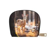 Cartera con estampado de ciervo de cola blanca en el desierto para tarjetas de crédito y tarjetas de visita para hombres y mujeres, tamaño compacto para adultos, Blanco, Talla única