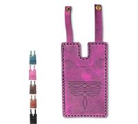 Cartera con forma de bota, pequeño tarjetero de cuero con llavero y bolsillo para monedas, cierre a presión para viajes y uso al aire libre (2.55 x 6.29 pulgadas), Pink