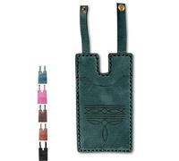 Cartera con forma de bota, pequeño tarjetero de cuero con llavero y bolsillo para monedas, cierre a presión para viajes y uso al aire libre (2.55 x 6.29 pulgadas), Green