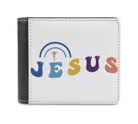 Cartera con la Cruz de Cristo y la Palabra de Jesús | Cartera Cristiana de Cuero sintético para Hombres y Mujeres | Regalo Inspirador para creyentes