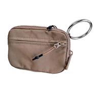 Cartera con Llavero, Billetera con Cremallera - Cartera de Llavero de Nylon Impermeable para Mujer, de Nylon Impermeable para Mujer para, marrón Oscuro, riferimento Alla descrizione, Consulte la