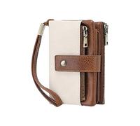 Cartera con tarjetero, antirrobo, vintage, delgada, con bloqueo, cartera reforzada con múltiples ranuras, ideal para conductores, viajeros, citas en el lugar de trabajo