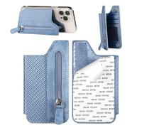 Cartera con Tarjetero para teléfono, Cartera magnética para teléfono - Funda Tipo Billetera con múltiples Ranuras y Cremallera para la Parte Posterior del,Estuche Adhesivo para móvil