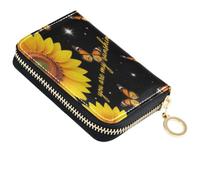 Cartera con tarjetero RFID You Are My Sunshine Monarch Butterfly para mujer