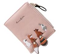 Cartera corta bordada para mujer, con compartimento para monedas y ranura para fotos, de piel sintética, monedero, tarjetero, monedero, monedero, monedero, monedero, monedero, b, Mass Beauty