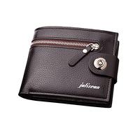 Cartera corta de identificación de moda de color sólido para hombres de negocios, múltiples ranuras para tarjetas, bolsa de mano para niños de 5 a 7 años (A, talla única)
