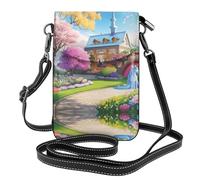 Cartera cruzada pequeña con diseño de unicornio y cuento de hadas con tapa abatible, perfecta para ir de compras, viajes y uso diario.