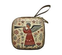 Cartera cuadrada con diseño de dibujos animados, cierre de cremallera, organizador de bolsillo para niños y adultos, monedero, pequeño almacenamiento esencial, monedero cuadrado de dibujos animados