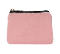 Cartera de 2 pliegues para hombre, de lona de algodón colorido, bolsa de cambio, bolsa de tarjetas, bolsa de tela simple, bolsa pequeña de almacenamiento y cordón, Pink, Talla única