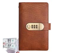 Cartera de ahorro de dinero, Libro de ahorros Leathe | 100 páginas Presupuesto Planner, Vintage Money Organizer | Libro de desafío de ahorro para la familia y los viajes