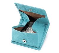 Cartera de aluminio con caja para monedas para mujer, soporte cuadrado para cambios, cartera vintage de viaje, organizador de joyas pequeñas, organizador compacto para auriculares, bolsa de cadena de