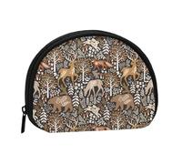 cartera de árbol de hoja de Oso de Moose Fox, lindo cartera para mujer, cartera pequeño
