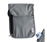 Cartera de bloqueo de señal, antirrobo, de viaje de nailon impermeable para protección, equipo de seguridad ligero y portátil, organizador diario para tarjetas, pasaporte, electrónica