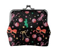 cartera de bola de espejo de discoteca, cartera de cambio con cierre de beso, cartera pequeño de piel sintética para mujer