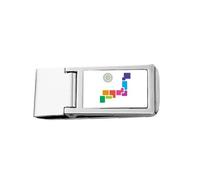 Cartera de bolsillo con clip de acero inoxidable con diseño de mapa de jerarquía de Japón