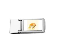 Cartera de bolsillo con clip para dinero de Hong Kong con diseño de mapa de flores