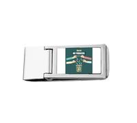 Cartera de bolsillo delgada con clip para dinero con logotipo de Throw Away The Cigarette