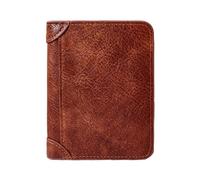 Cartera de bolsillo frontal para hombre, cartera corta de gran capacidad para hombre, tarjetero de crédito, cartera ligera para hombre, multitarjetero, para hombres y niños, Brown, Loose-leaf version