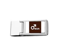 Cartera de bolsillo para hombre Happy Science Power Art Deco Fashion Slim Money Clip de acero inoxidable