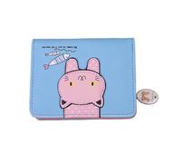 Cartera de bolsillo para tarjetas de crédito de dibujos animados para niñas y mujeres, monedero, cartera corta con múltiples ranuras, diseño portátil con cremallera para un almacenamiento seguro de