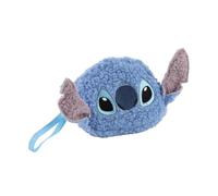 Cartera Stitch Borreguillo 18 cm, Monedero Suave Disney Lilo & Stitch con Cremallera, Diseño Bordado para Niñas y Adolescentes, Producto Oficial