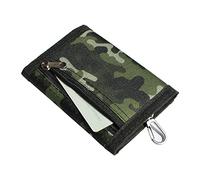 Cartera de Camuflaje,Carteras de Lona Vans Sport Wallet Trifold Camo Monedero con Pegatina Mágica + Bolsillo con Cremallera + Sanp de Metal para Niños Adolescentes Regalo de Cumpleaños de Navidad
