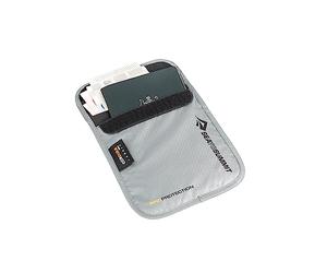 Cartera de cuello RFID gris