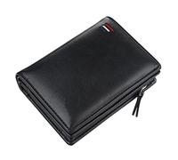 Cartera de Cuero Cartera Corta para Hombre Cartera Vertical con múltiples Hebillas Cartera multifunción Zero Cartera de Lujo (Color : Khaki)